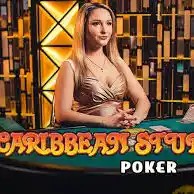 Official Live Dealer logo: Caribbean Stud Poker by Evolution at NaoBet