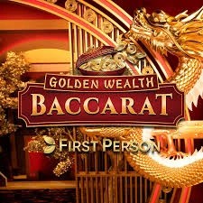 Golden Wealth Baccarat slot visual from Evolution available on naobetcasino.pl